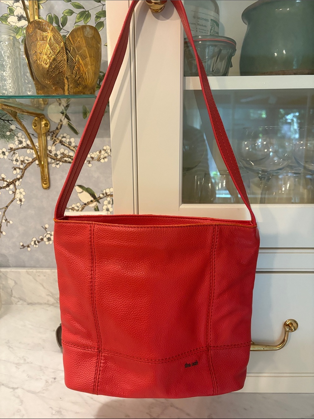 The Sak Coral Leather Shoulder Tote